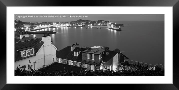 Night at St Ives Framed Mounted Print by Phil Wareham
