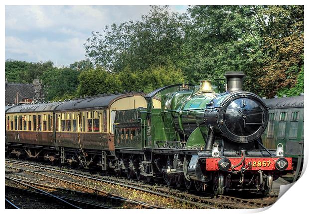 Steam Train at Bridgnorth Print by Diane Griffiths