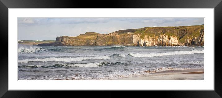 Waves at White Rocks, Portrush (2) Framed Mounted Print by David McFarland