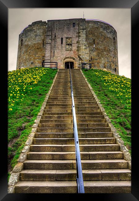 Steps to the Keep Framed Print by Tom Gomez