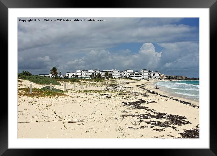 South Beach Puerto Morelos Framed Mounted Print by Paul Williams