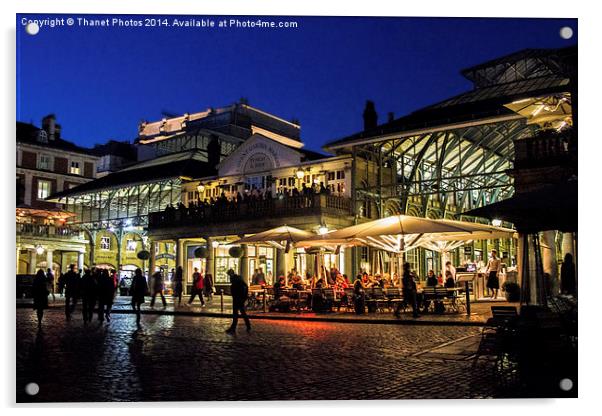 Covent garden at night Acrylic by Thanet Photos