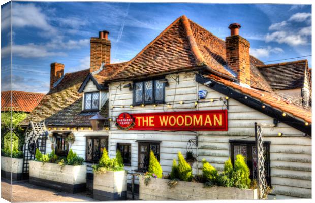 The Woodman Pub Canvas Print by David Pyatt