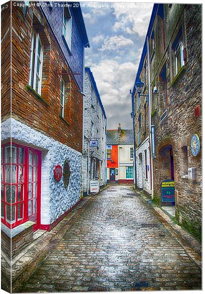Jetty Street Mevagissey Canvas Print by Chris Thaxter