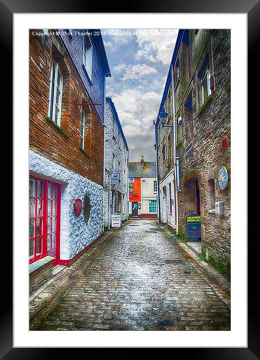 Jetty Street Mevagissey Framed Mounted Print by Chris Thaxter