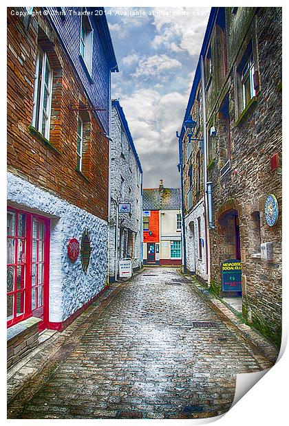 Jetty Street Mevagissey Print by Chris Thaxter