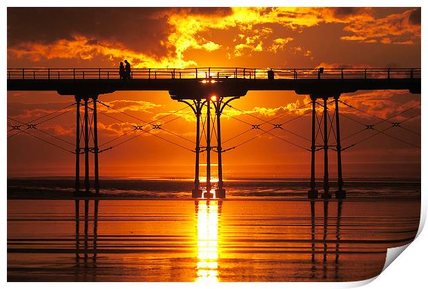 Saltburn Sunset Print by Dave Hudspeth Landscape Photography