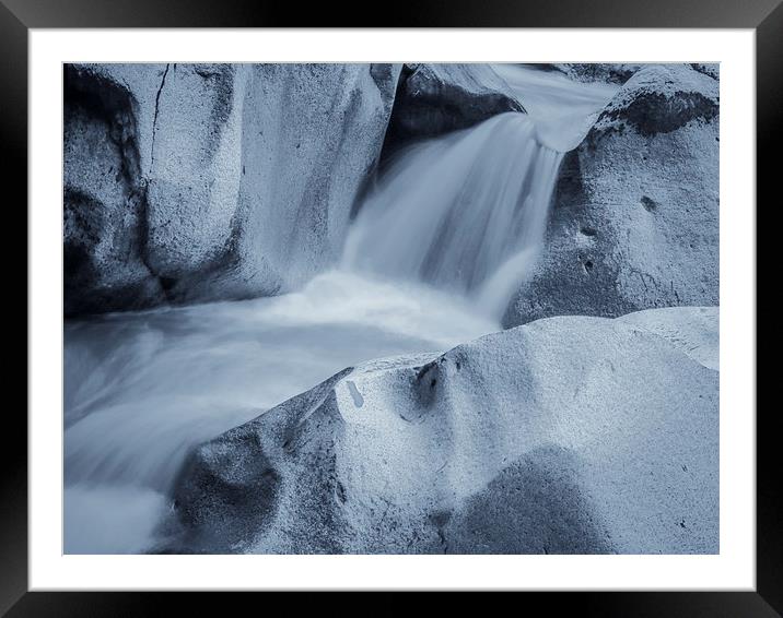 Rocks shaped by water Framed Mounted Print by Jan Venter