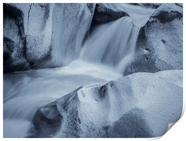 Rocks shaped by water Print by Jan Venter