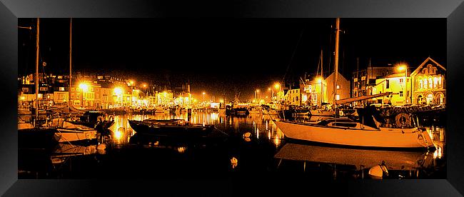 JST3009 Harbour at night Framed Print by Jim Tampin