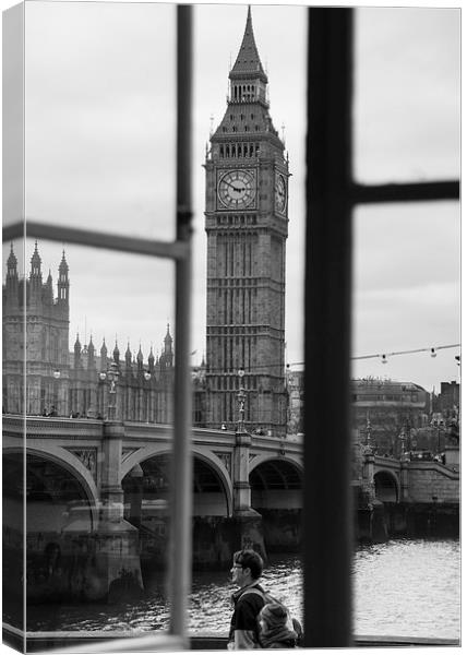 Westminster through the window Canvas Print by Keith Thorburn EFIAP/b