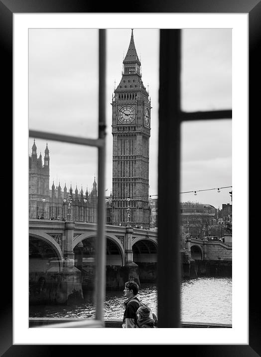 Westminster through the window Framed Mounted Print by Keith Thorburn EFIAP/b