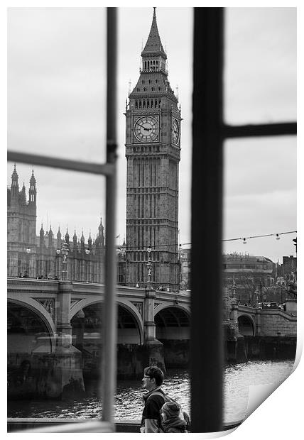 Westminster through the window Print by Keith Thorburn EFIAP/b