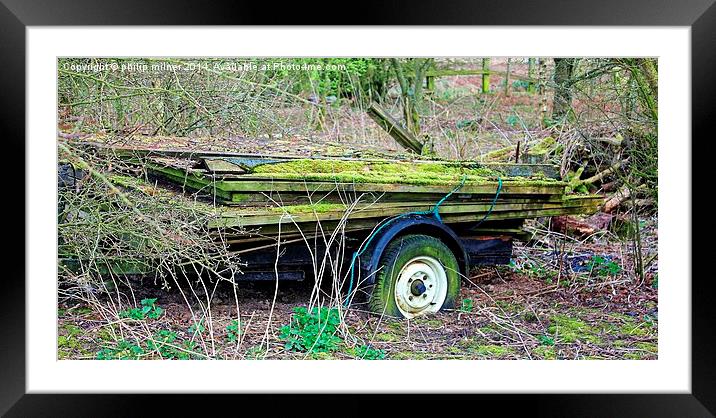 Cart Of  Forgotten Fencing Framed Mounted Print by philip milner