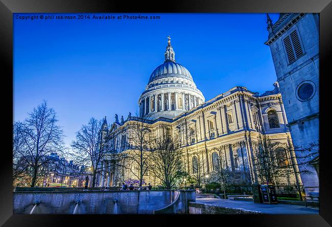 St Pauls Cathedral Framed Print by Phil Robinson