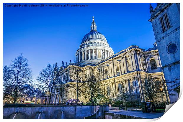 St Pauls Cathedral Print by Phil Robinson