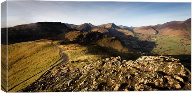 Cat Bells to Maiden Moor Canvas Print by Simon Wrigglesworth
