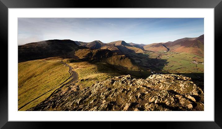 Cat Bells to Maiden Moor Framed Mounted Print by Simon Wrigglesworth