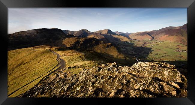 Cat Bells to Maiden Moor Framed Print by Simon Wrigglesworth