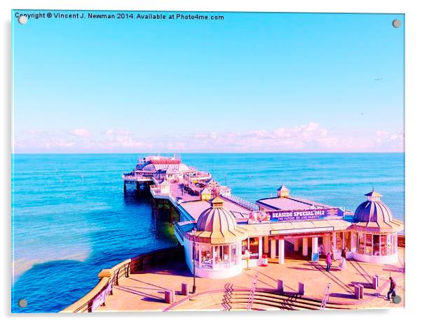 Pavilion Theatre, Cromer Pier Acrylic by Vincent J. Newman