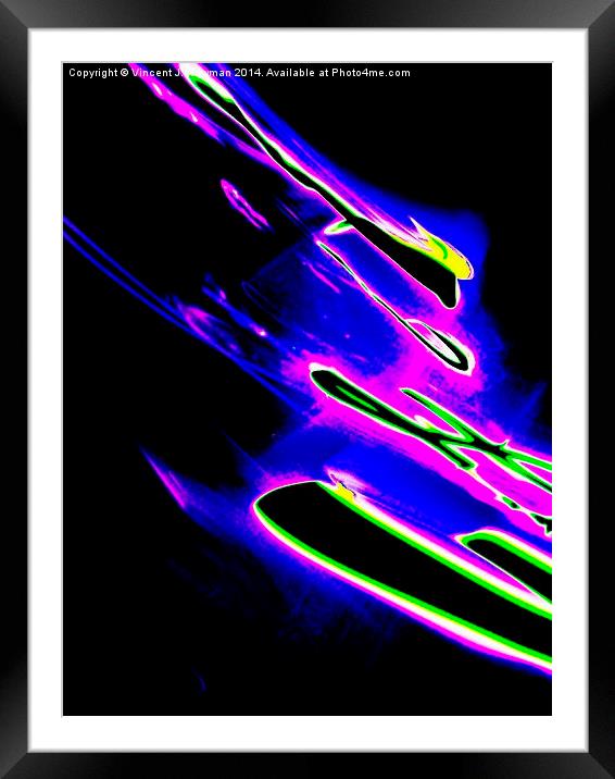 Unique Abstract Light Photography Framed Mounted Print by Vincent J. Newman