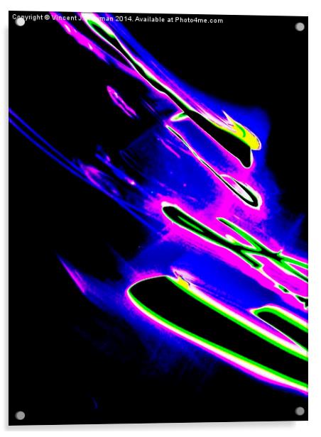 Unique Abstract Light Photography Acrylic by Vincent J. Newman