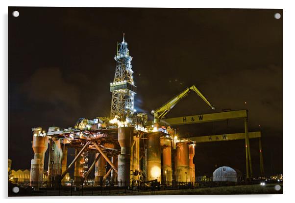 Harland & Wolff Belfast Acrylic by pauline morris