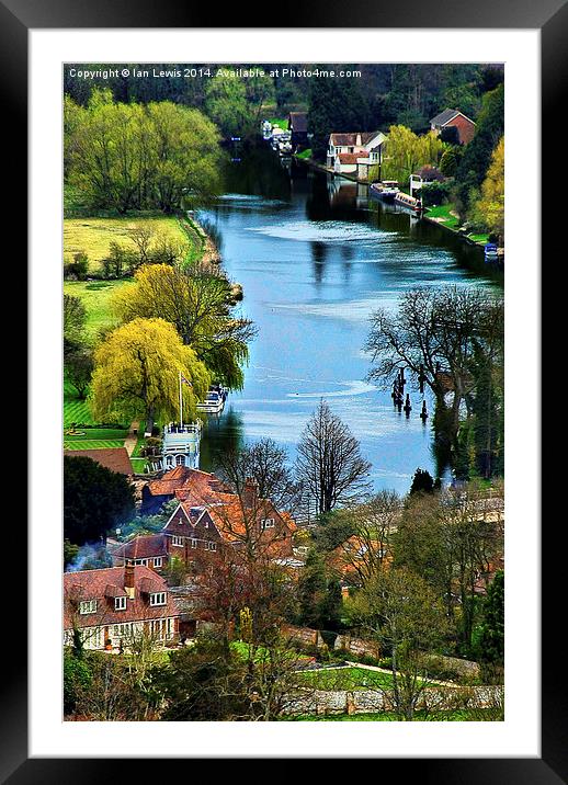 Streatley on Thames Framed Mounted Print by Ian Lewis