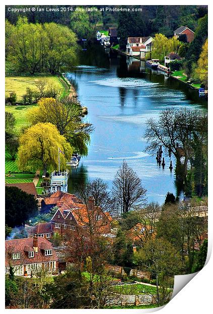 Streatley on Thames Print by Ian Lewis