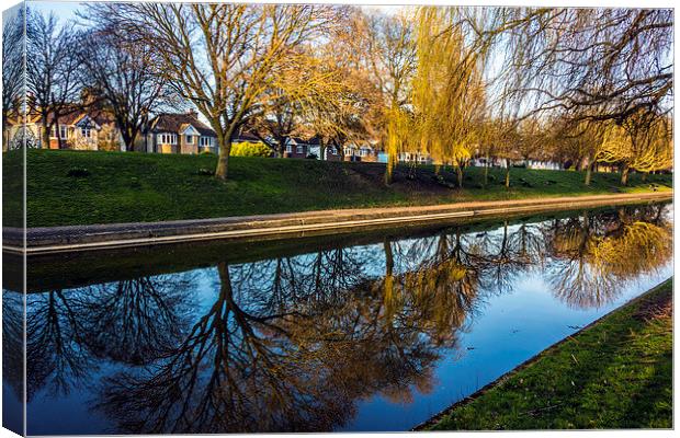 Hythe Canal Kent Canvas Print by David Shackle