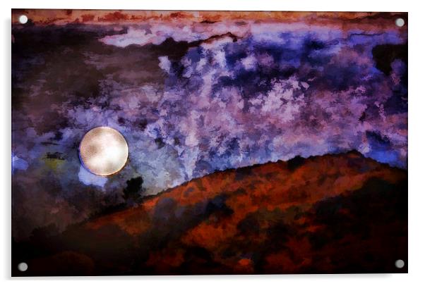 Moonscape 2b Acrylic by Rod Ohlsson