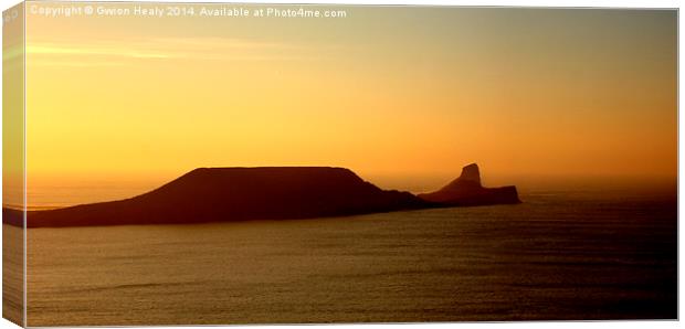Worms head at dusk Canvas Print by Gwion Healy
