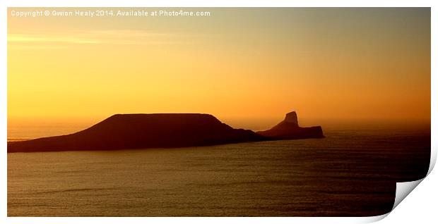 Worms head at dusk Print by Gwion Healy