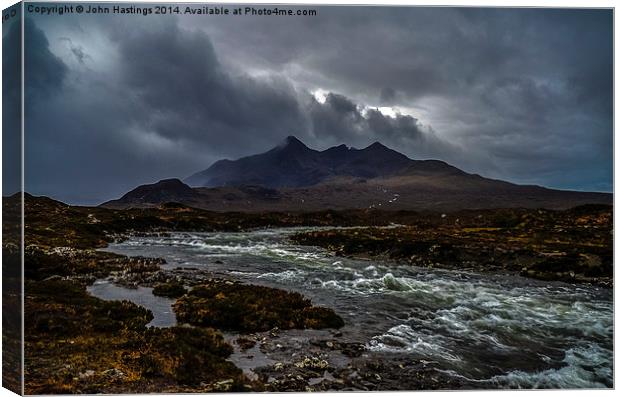 "The Majestic Cuillin Mountains" Canvas Print by John Hastings