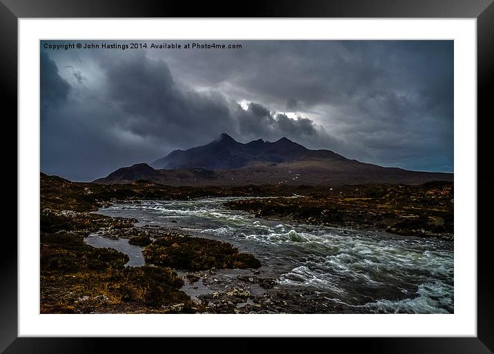 "The Majestic Cuillin Mountains" Framed Mounted Print by John Hastings
