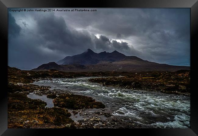 "The Majestic Cuillin Mountains" Framed Print by John Hastings