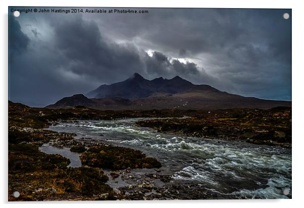 "The Majestic Cuillin Mountains" Acrylic by John Hastings