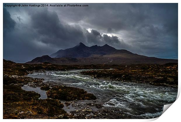 "The Majestic Cuillin Mountains" Print by John Hastings