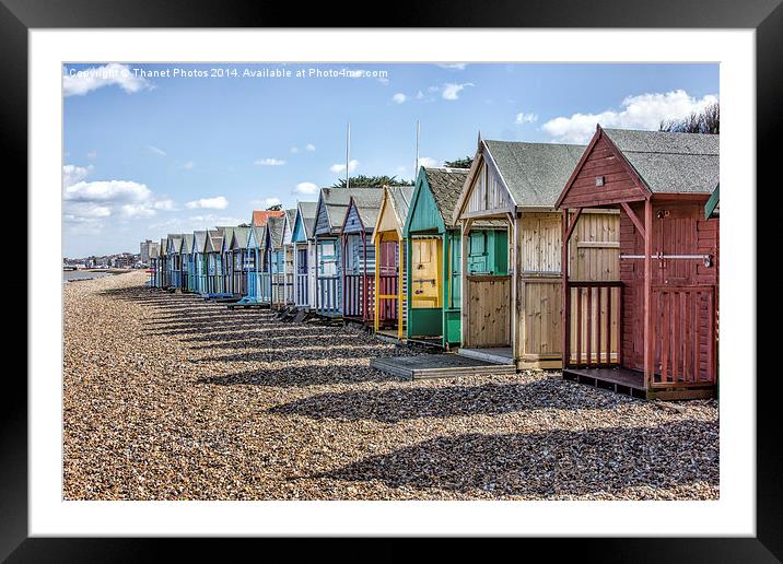 Hampton huts Framed Mounted Print by Thanet Photos