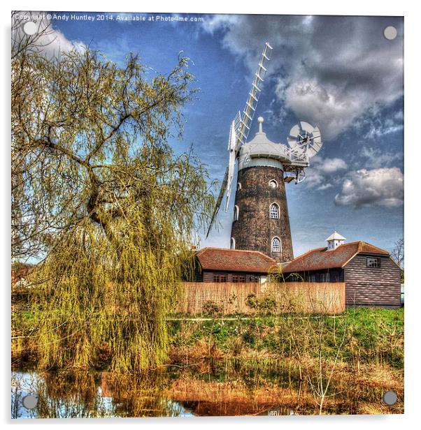 Wray Common Windmill Acrylic by Andy Huntley