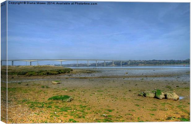River Orwell Canvas Print by Diana Mower