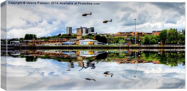 Glasgow Waterfront Canvas Print by Valerie Paterson
