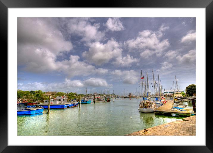 harbour Framed Mounted Print by Eddie Howland
