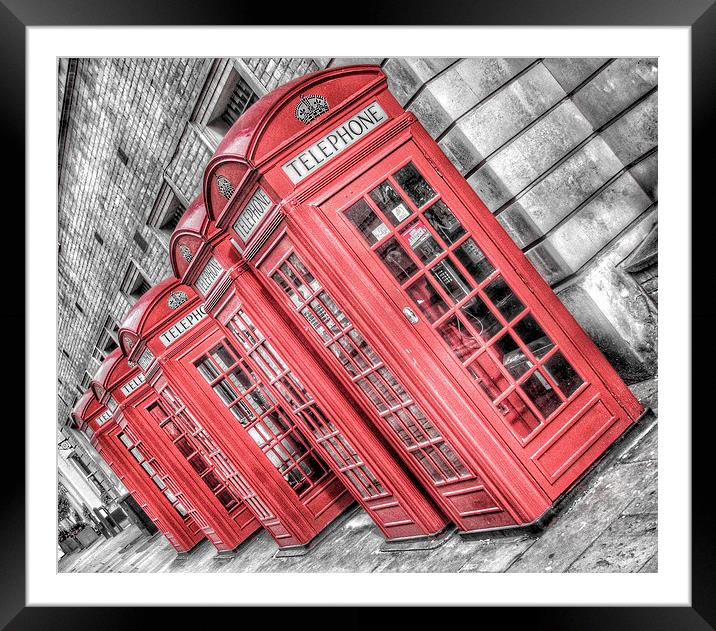 Red London Phone Box Framed Mounted Print by Scott Anderson