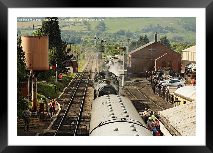 The Enthusiasts Railway Framed Mounted Print by Paul Williams