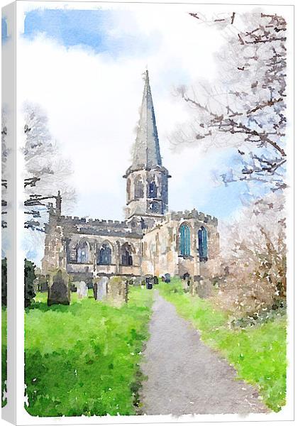 All Saints Church Bakewell Canvas Print by Ann Garrett