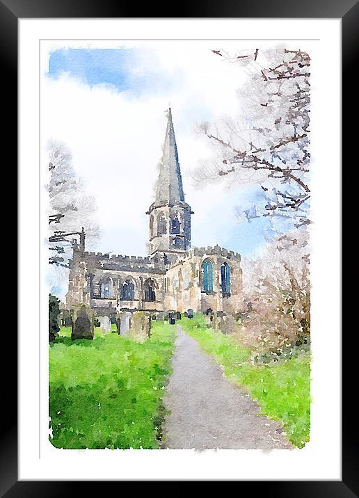 All Saints Church Bakewell Framed Mounted Print by Ann Garrett