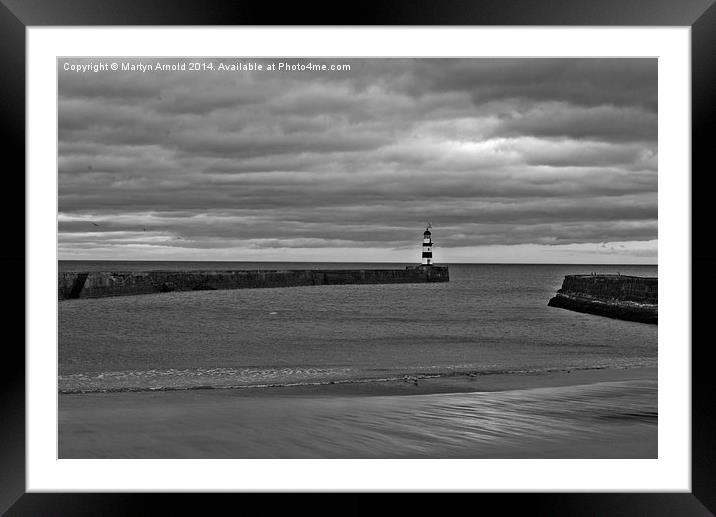 Lighthouse Seaham Harbour County Durham Framed Mounted Print by Martyn Arnold