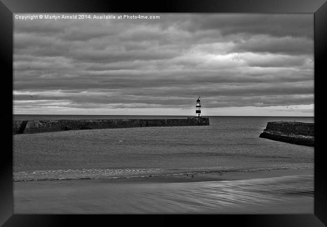Lighthouse Seaham Harbour County Durham Framed Print by Martyn Arnold