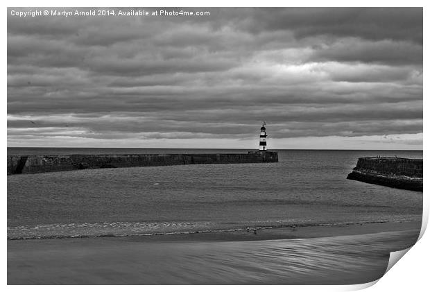 Lighthouse Seaham Harbour County Durham Print by Martyn Arnold